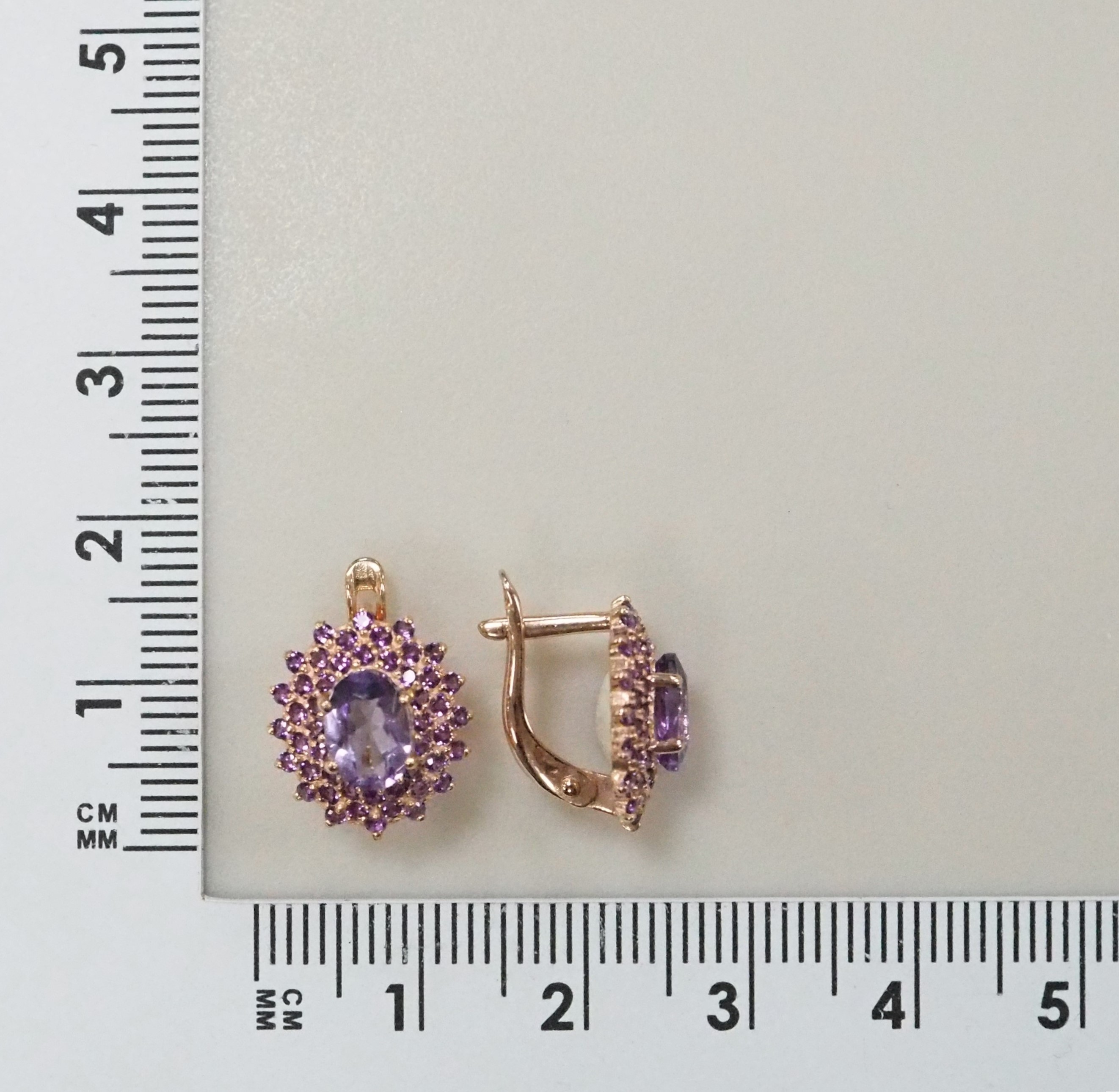 Серебряные серьги с аметистами